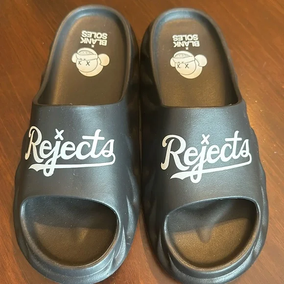 New Black Soles Rejects Slides size 11.5 - Picture 1 of 5